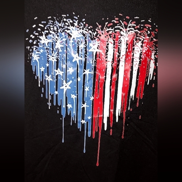 Black 4th of july holiday summer shirt - Picture 3 of 3